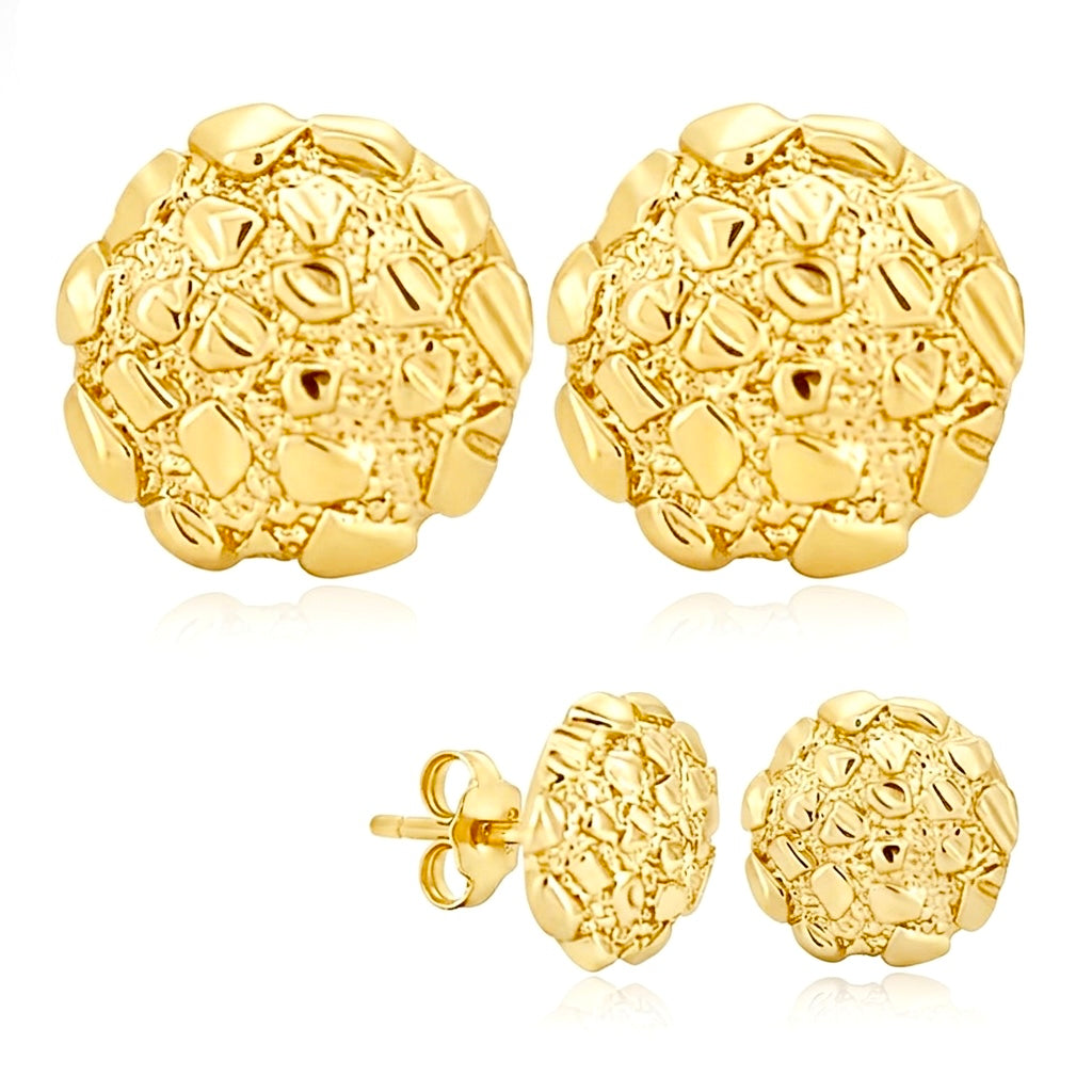 Sterling Nugget Earrings