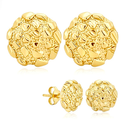 Sterling Nugget Earrings