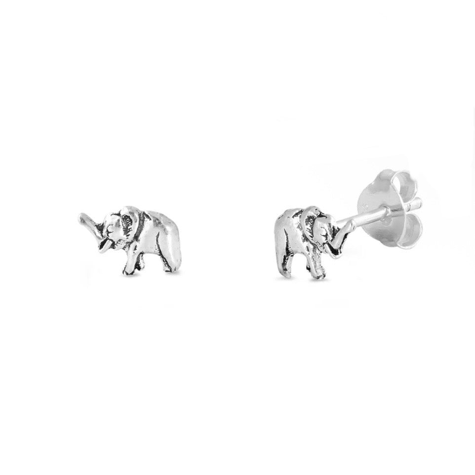 Sterling Elephant Studs
