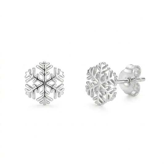 Sterling Snowflake Studs