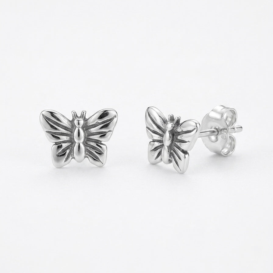 Sterling Butterfly Studs