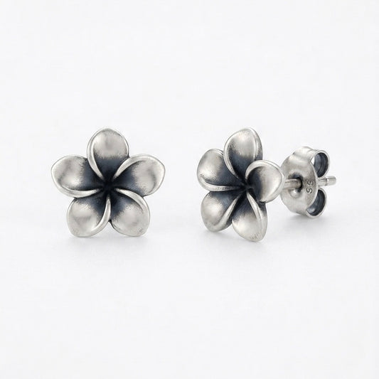 Sterling Hibiscus Studs