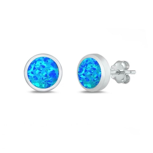 Sterling Opal Studs