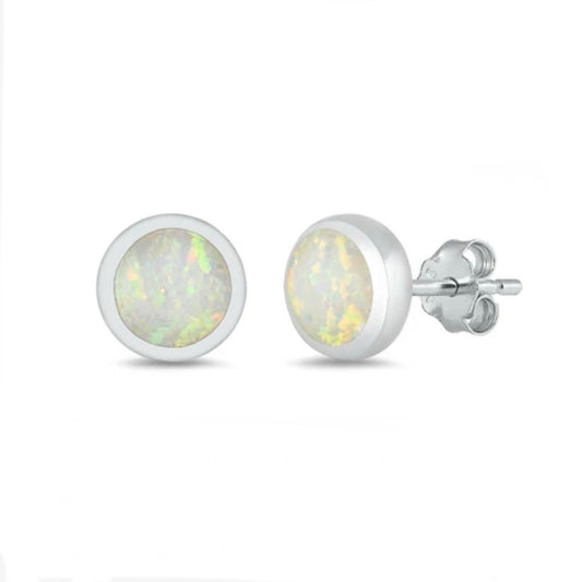 Sterling Opal Studs