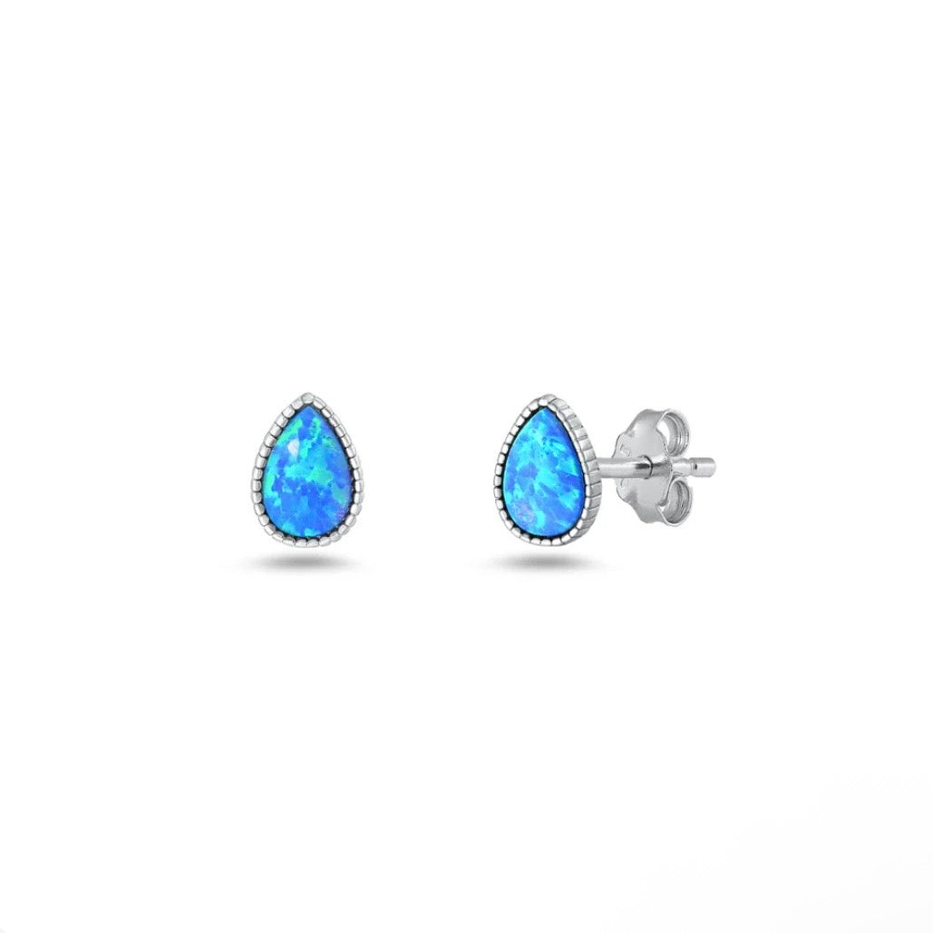 Sterling Opal Studs
