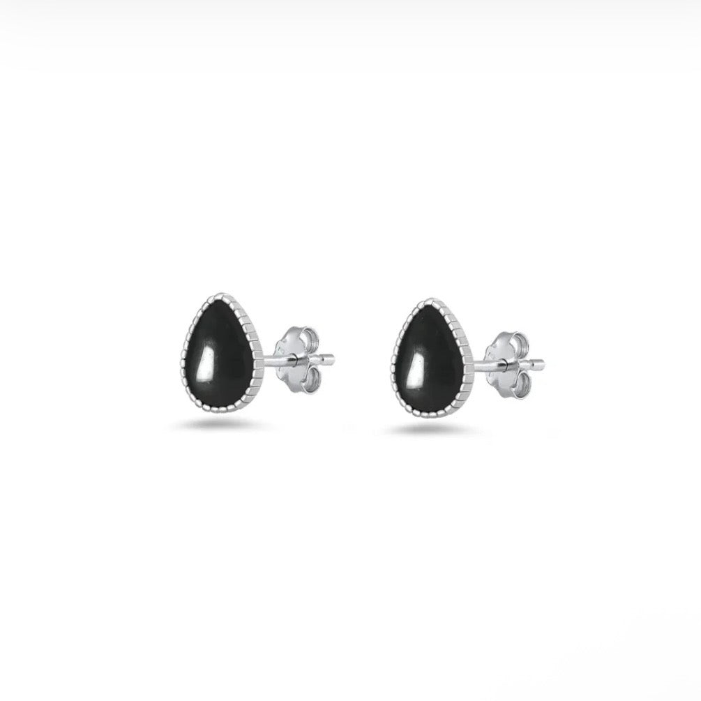 Sterling Onyx Studs