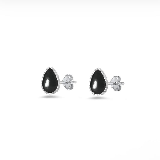 Sterling Onyx Studs