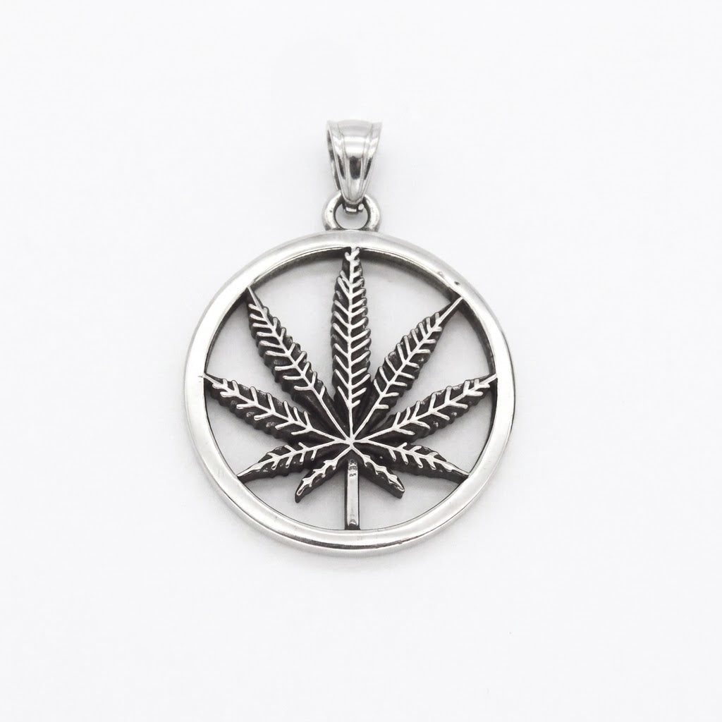 Steel Cannabis Pendant