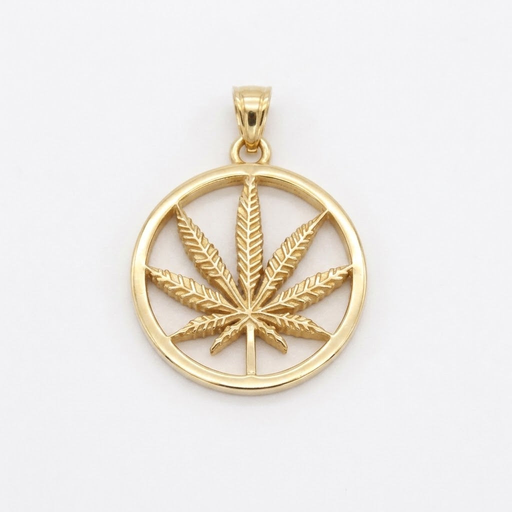 Steel Cannabis Pendant