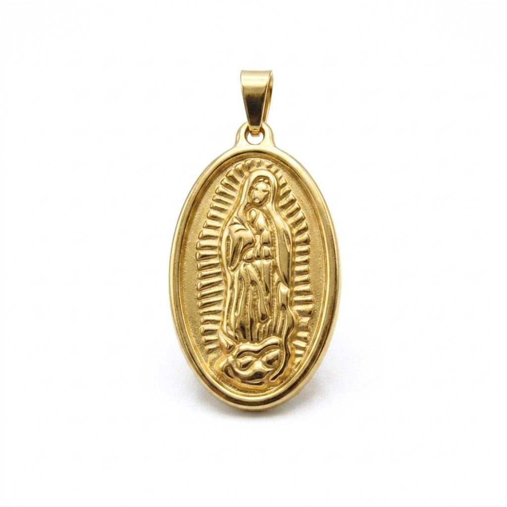 Steel Virgin Mary Pendant