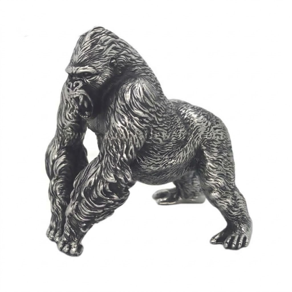 Solid Steel Small Gorilla Statue
