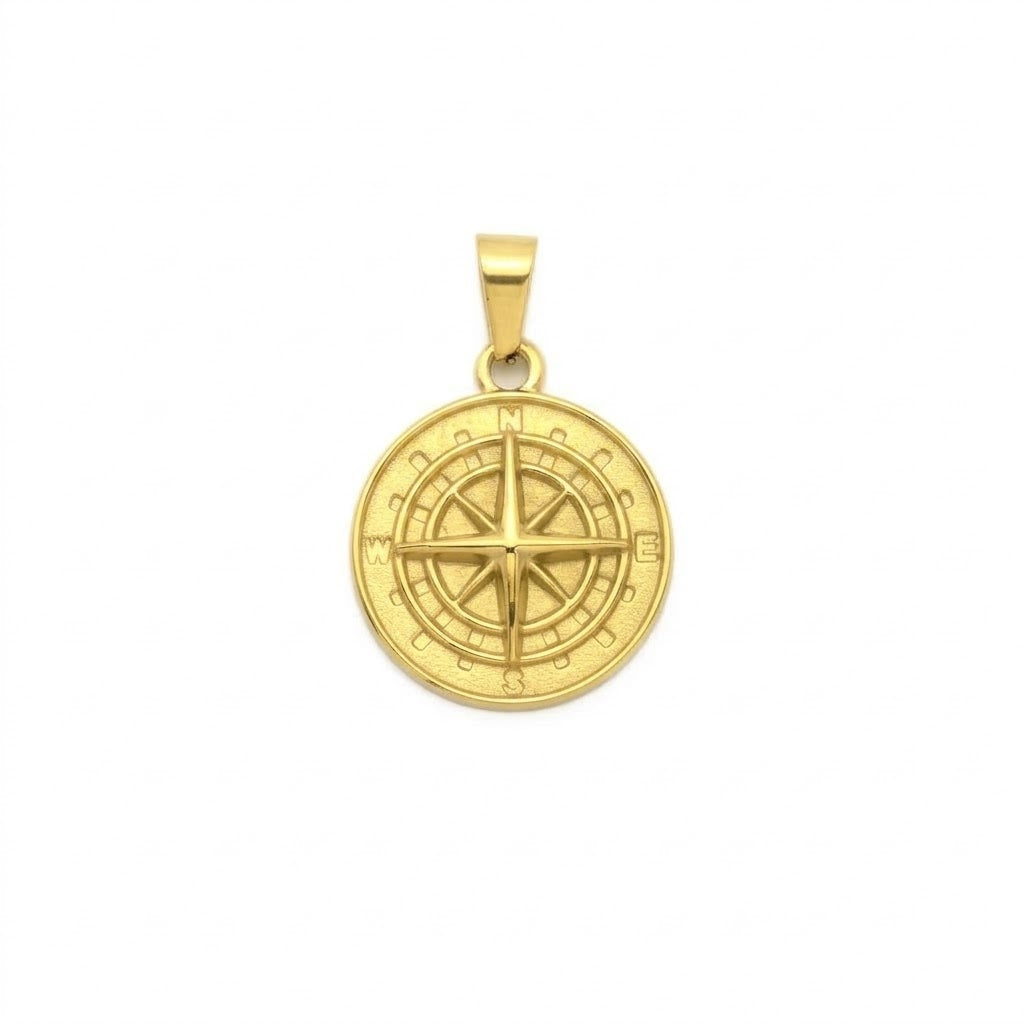 Steel Compass Pendant