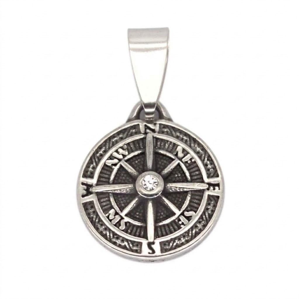 Steel Compass Pendant