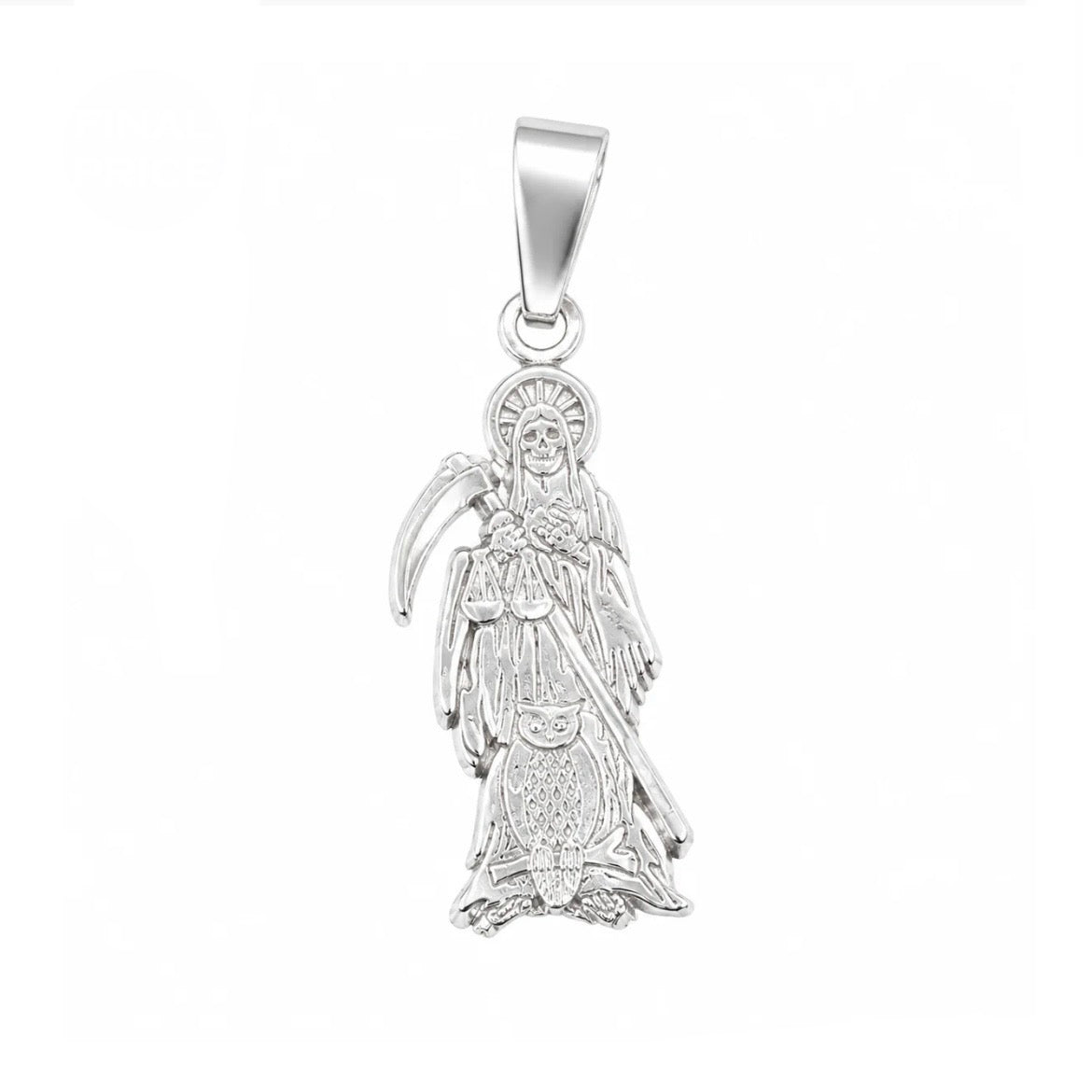 Sterling Santa Muerte Pendant