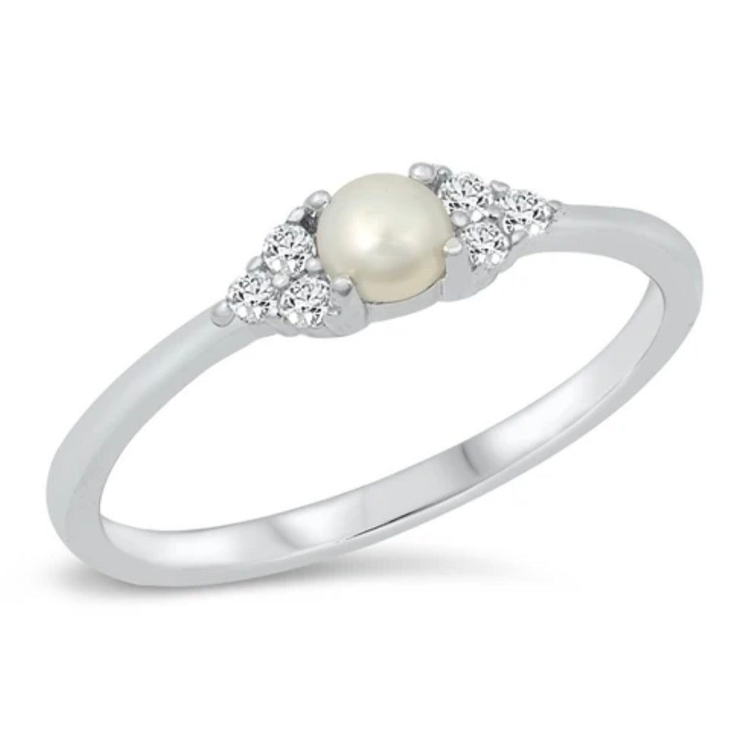 Sterling Pearl Ring