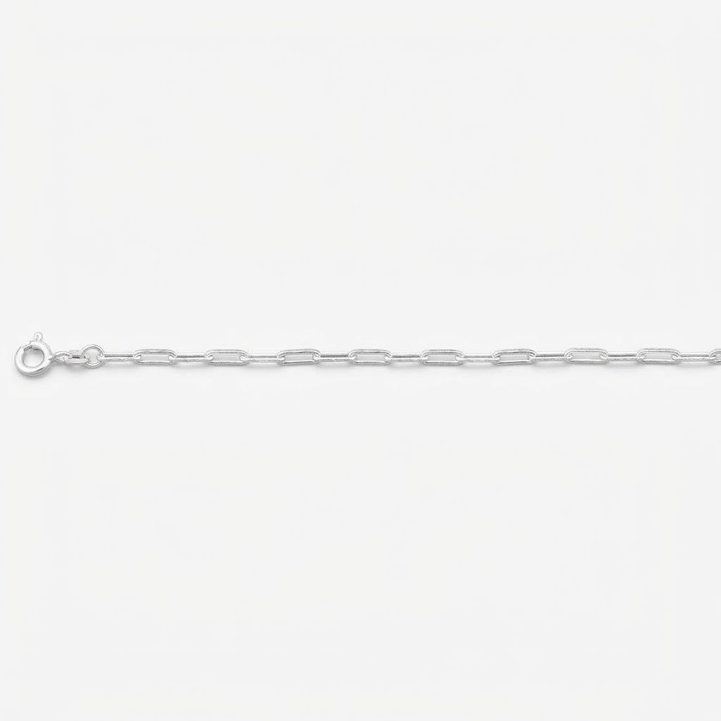 Sterling Paperclip Anklet