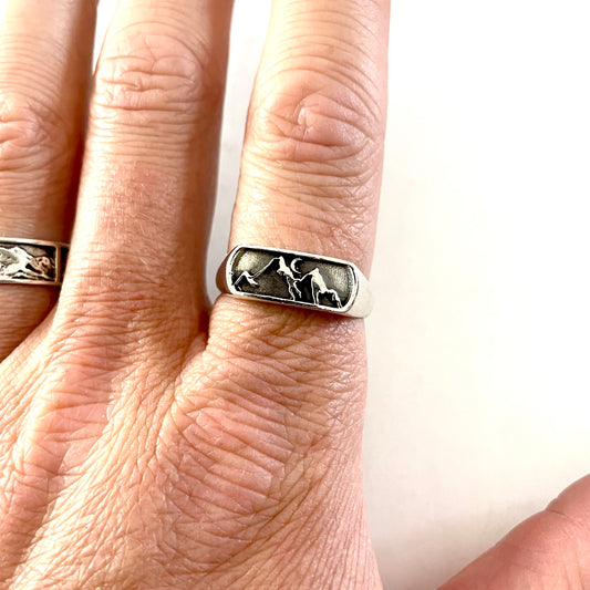 Mountain & Moon Ring