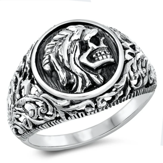 Sterling Skull Ring