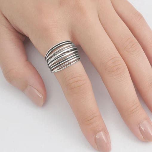 Sterling Multi-Band Ring
