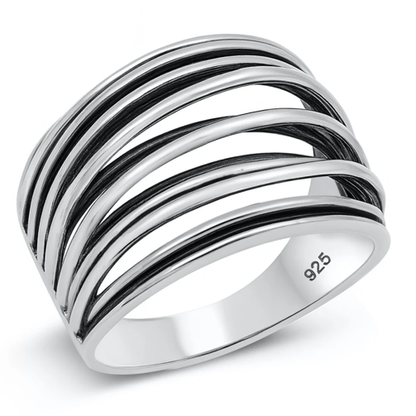 Sterling Multi-Band Ring