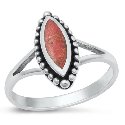 Sterling Coral Ring