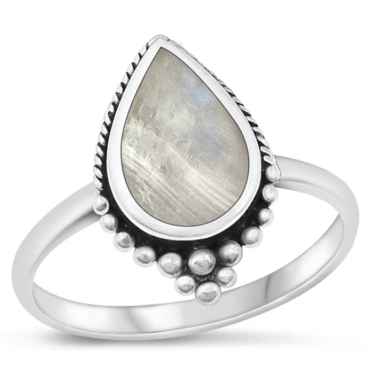 Sterling Moonstone Ring