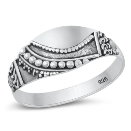 Sterling Bead Ring