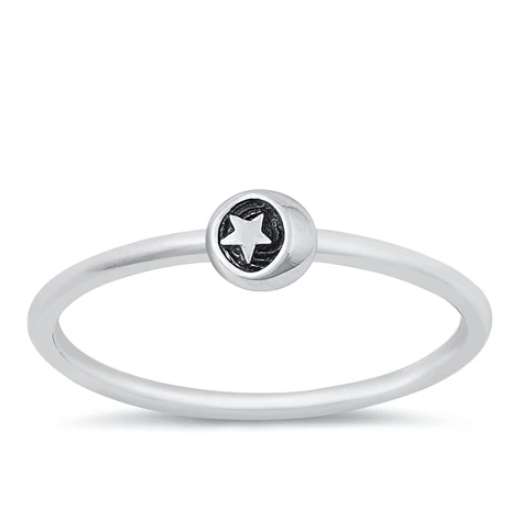 Sterling Moon Ring