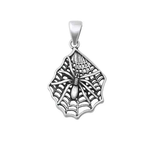 Sterling Spider Pendant