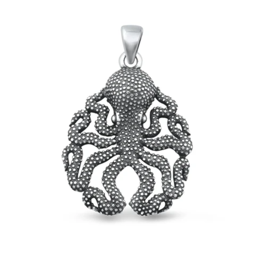 Sterling Octopus Pendant