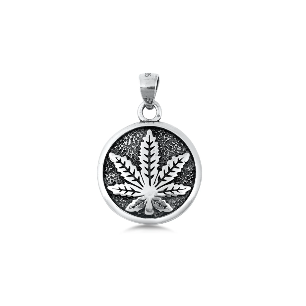 Sterling Cannabis Pendant