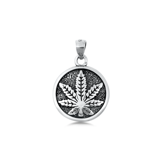 Sterling Cannabis Pendant