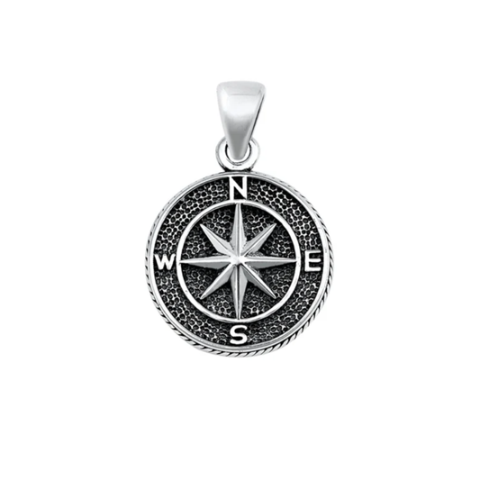 Sterling Compass Pendant
