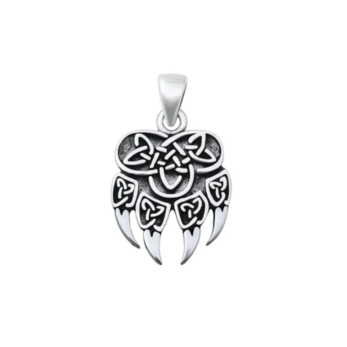 Sterling Bear Paw Pendant