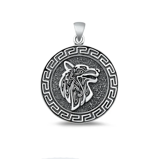 Sterling Wolf Pendant
