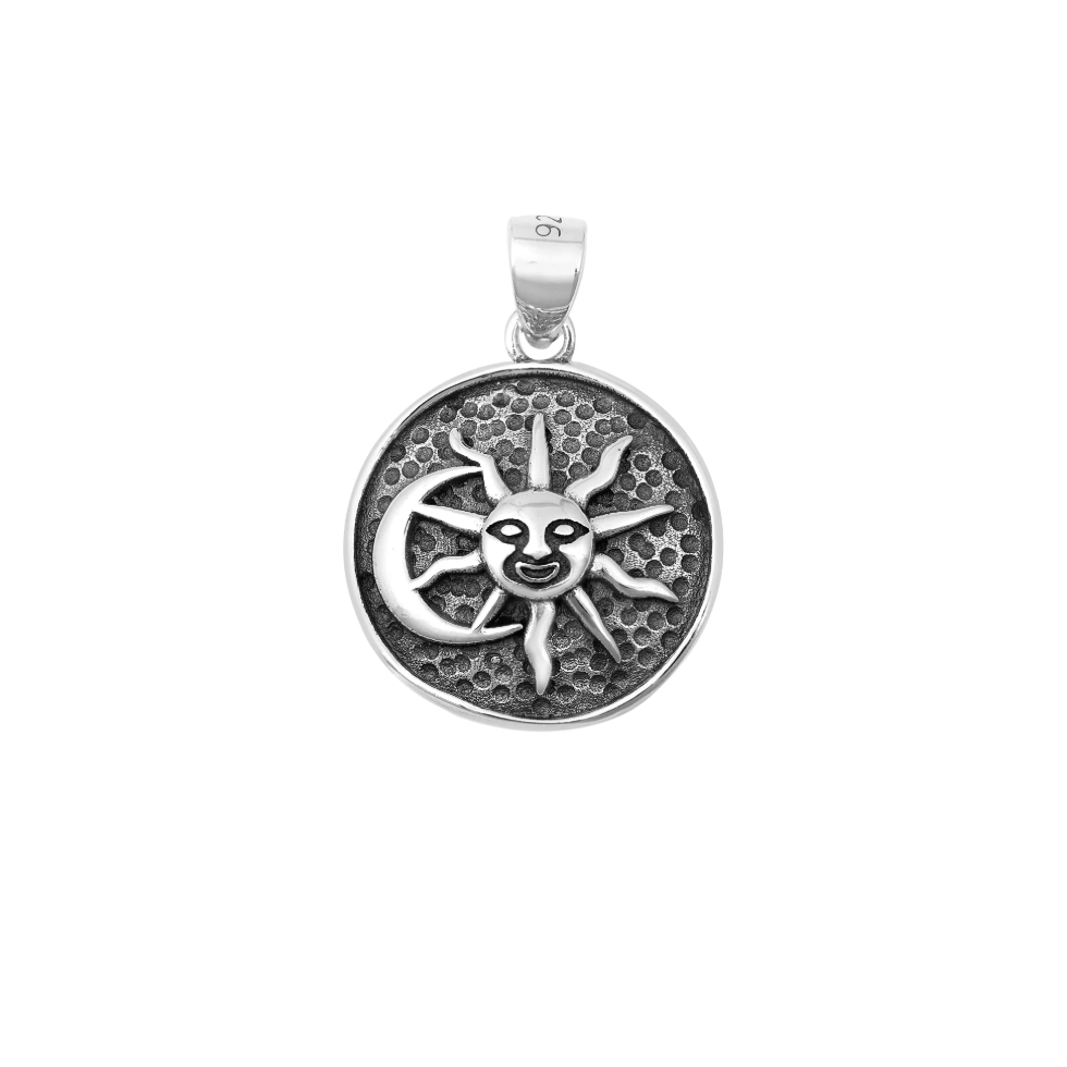 Sterling Sun & Moon Pendant