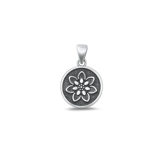 Sterling Flower Pendant