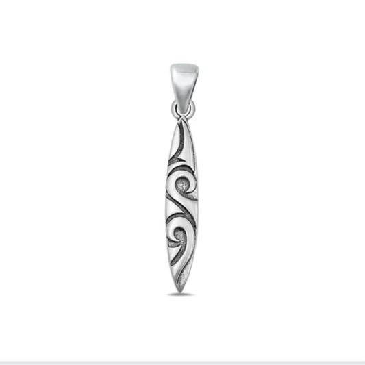 Sterling Surfboard Pendant