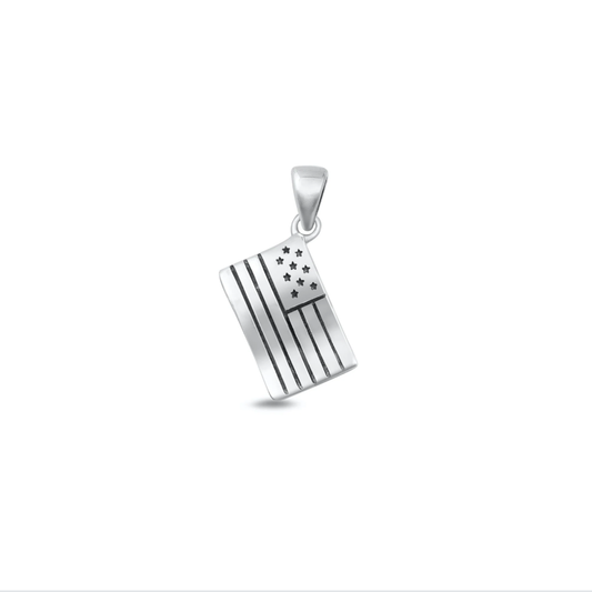Sterling Flag Pendant