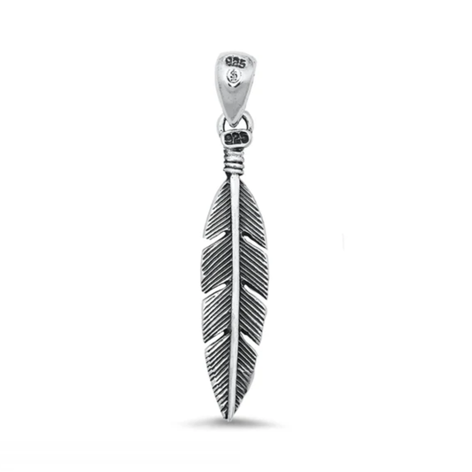 Sterling Feather Pendant