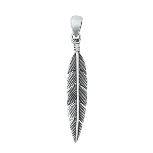 Sterling Feather Pendant