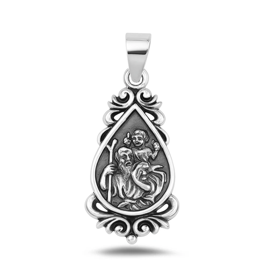 Sterling Saint Pendant