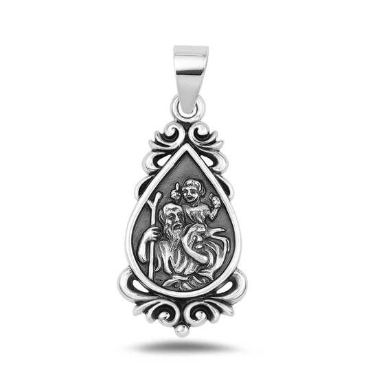 Sterling Saint Pendant
