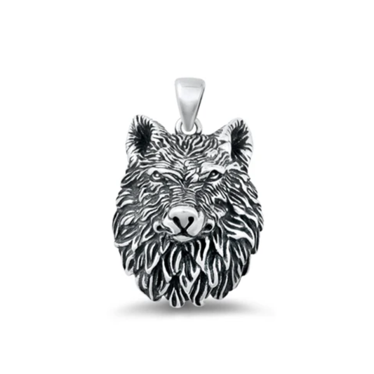 Sterling Wolf Pendant