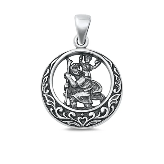 Sterling Saint Pendant