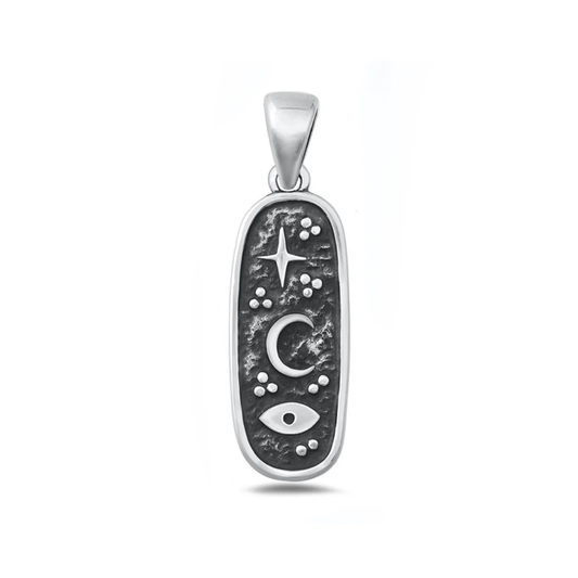 Sterling Moon & Star Pendant