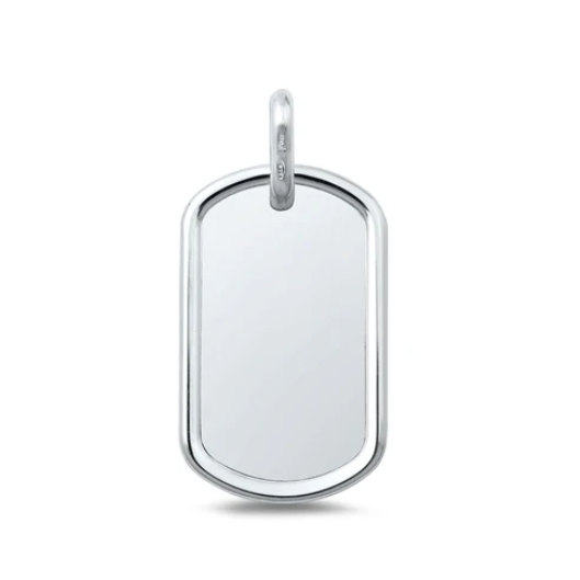 Sterling Dog Tag Pendant