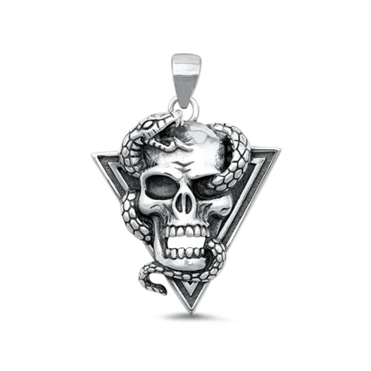 Sterling Skull Pendant