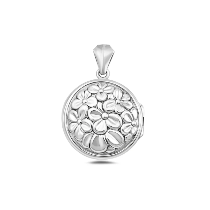 Sterling Floral Locket