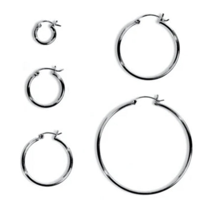 Sterling Snap Hoops